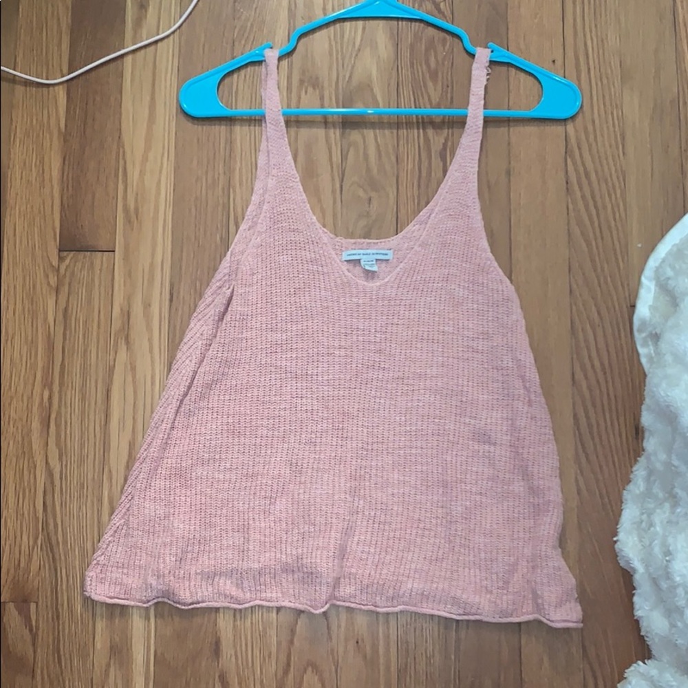 Pink Knit Tank Top
